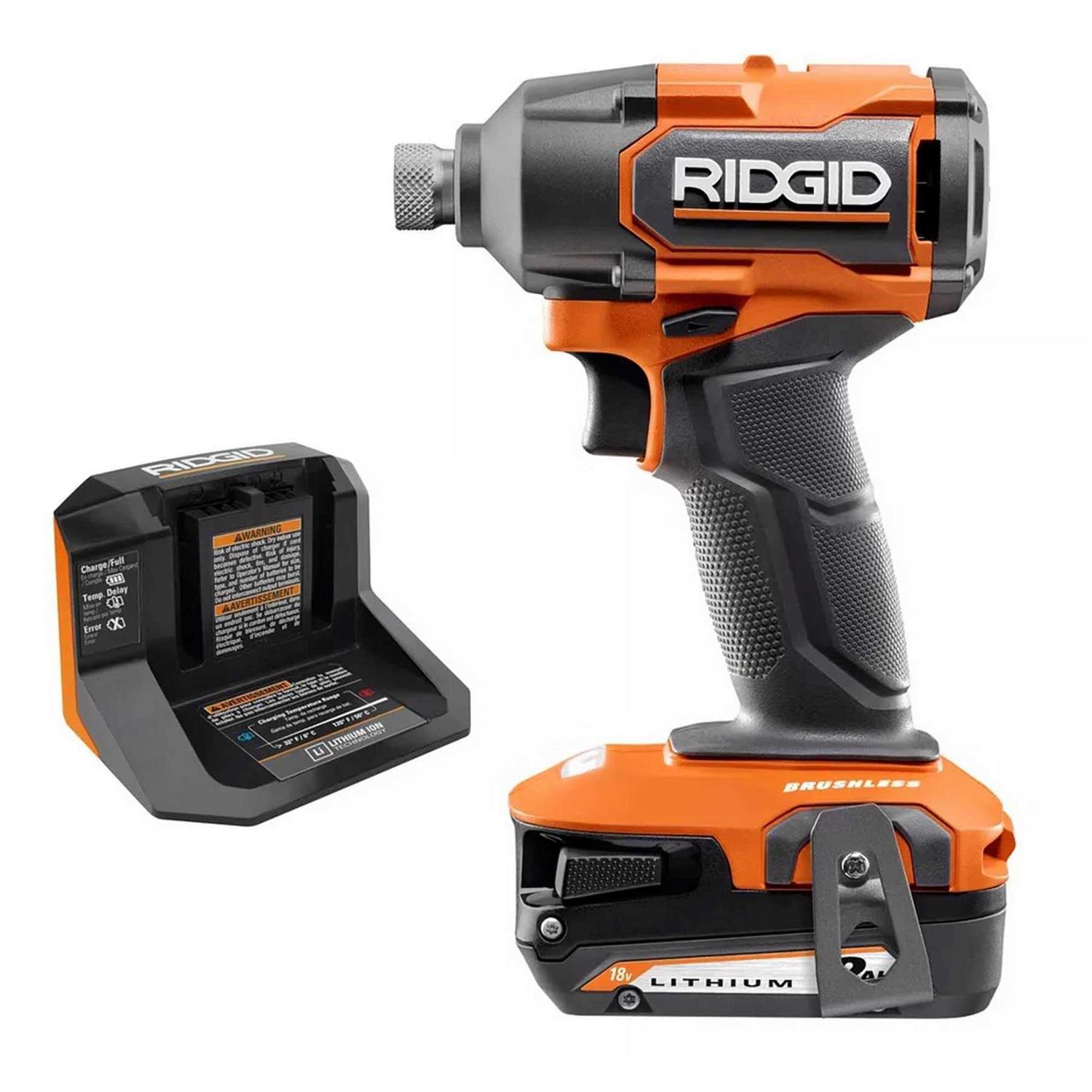 RIDGID 18V Brushless Cordless 1/4-inch Impact Driver Kit - Image 2