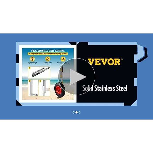 VEVOR Boat Launching Wheels Boat Transom Launching Wheel Loading Capacity Inflatable Boat Launch Wheels - Image 3