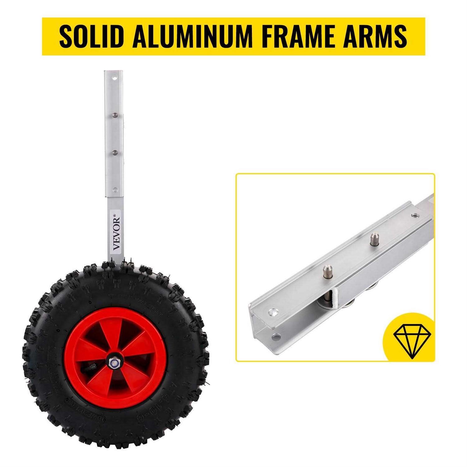 VEVOR Boat Launching Wheels Boat Transom Launching Wheel Loading Capacity Inflatable Boat Launch Wheels - Image 5