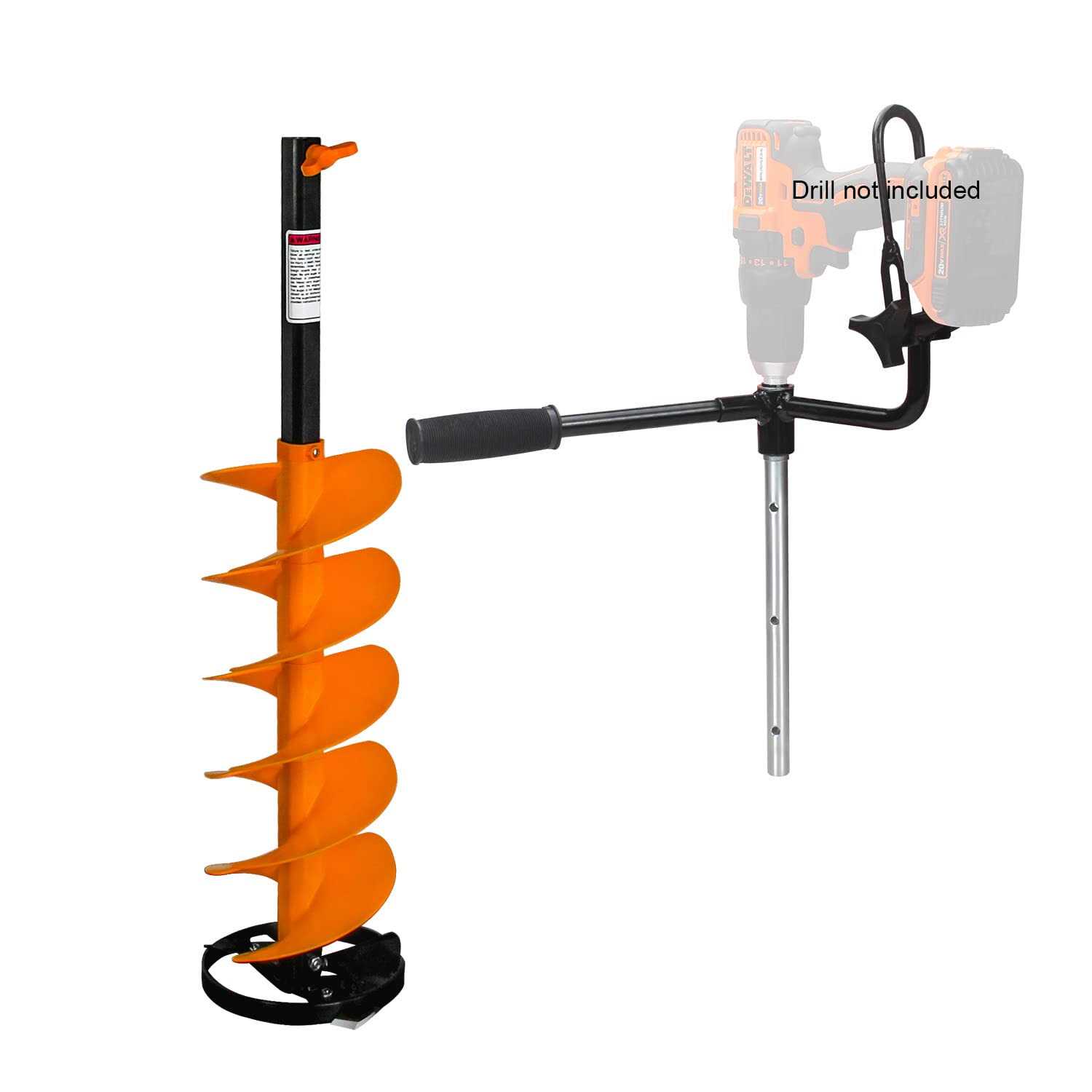Nordic Legend E-Drill Nylon Ice Auger Combo and Universal Adapter with 14” Extension