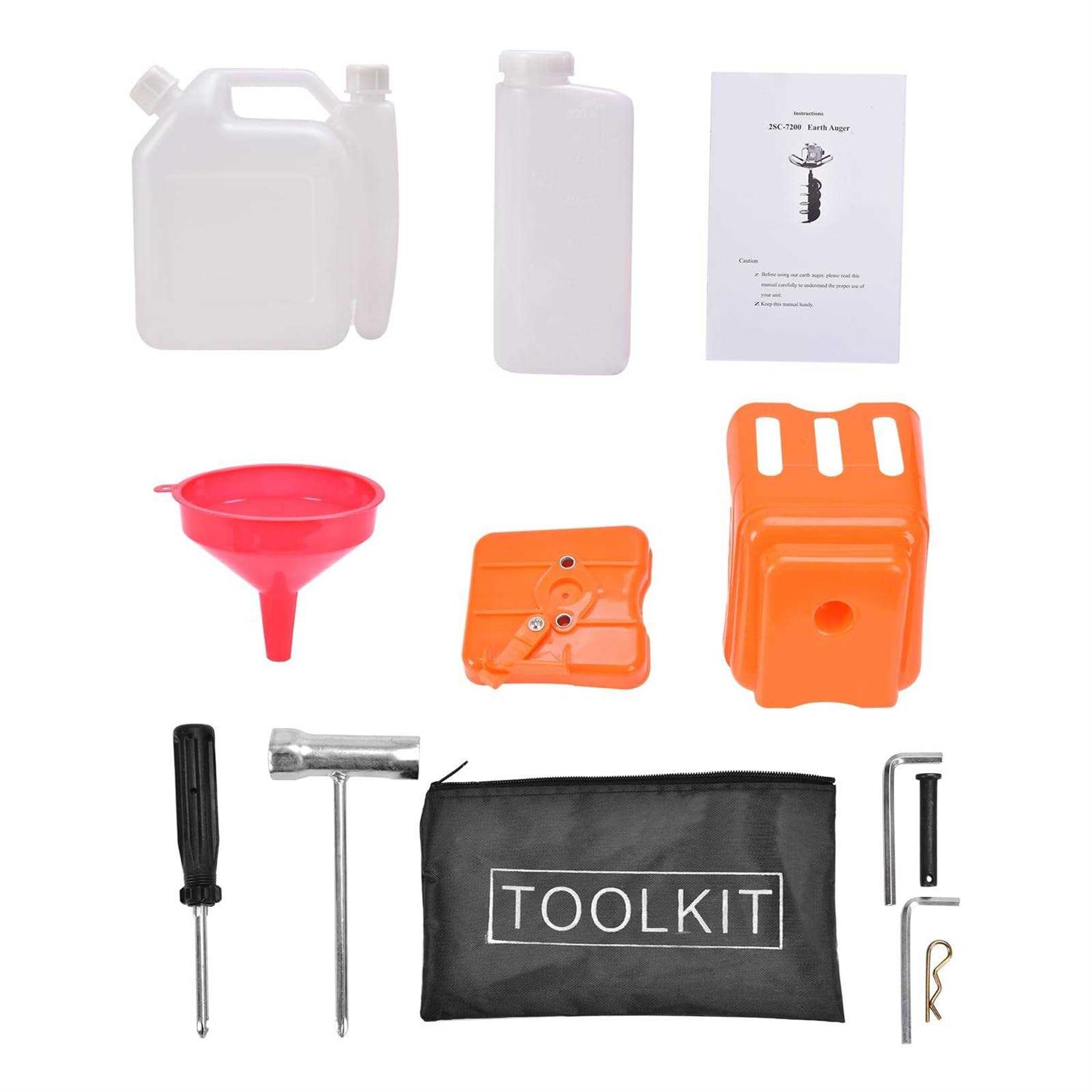 Snnplapla 72cc Auger Post Hole Digger Gas Powered Auger with 3 Earth Drill Bits 4 & 8 & 12 - Image 3