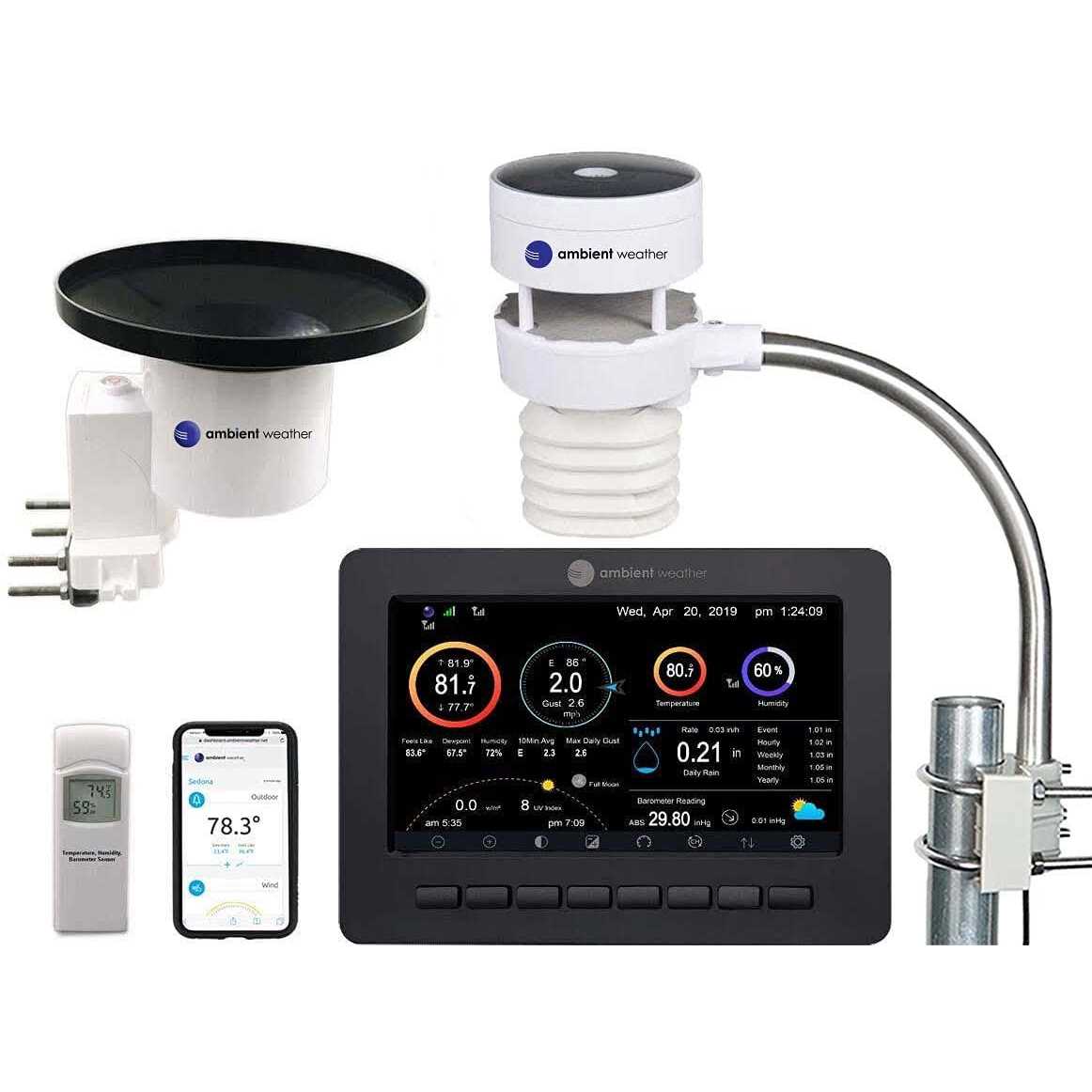 Ambient Weather WS-5000 Ultrasonic Smart Weather Station