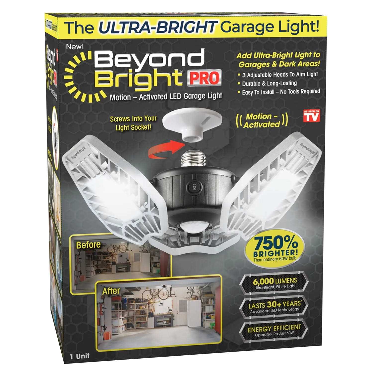 Beyond Bright Motion Activated LED Garage Light