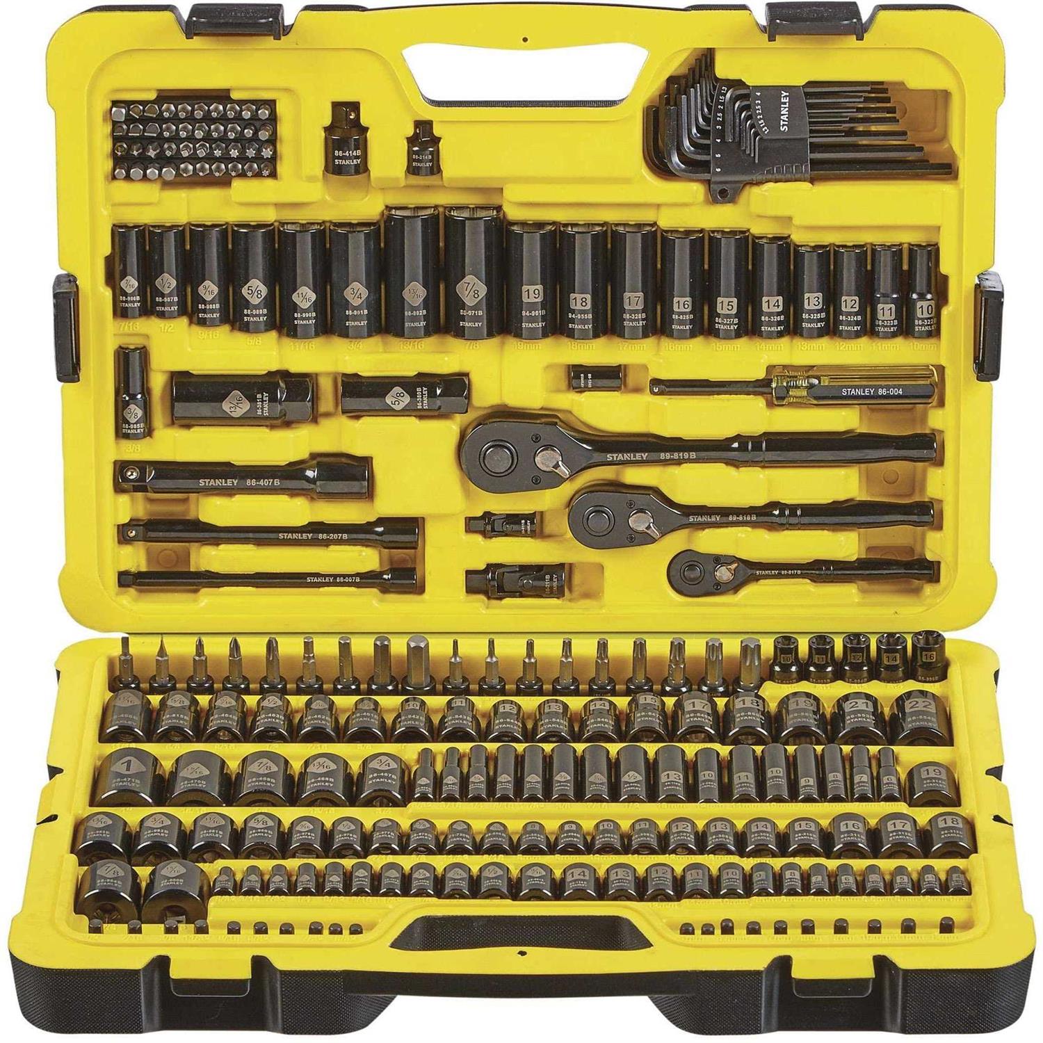 Stanley Professional Grade Black Chrome New Mechanics Tool Set