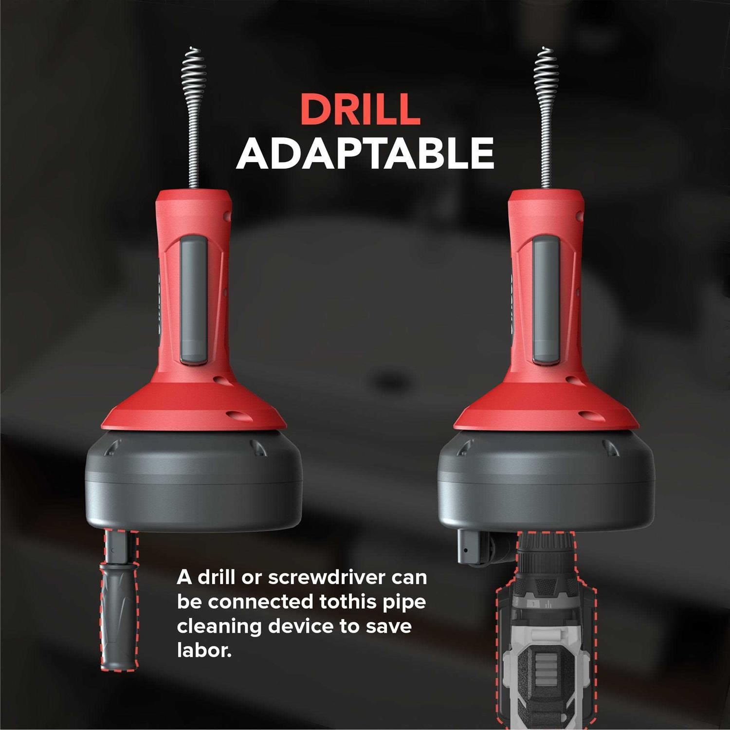 POPULO Drain Auger Plumbing Snake with Gloves - Image 5