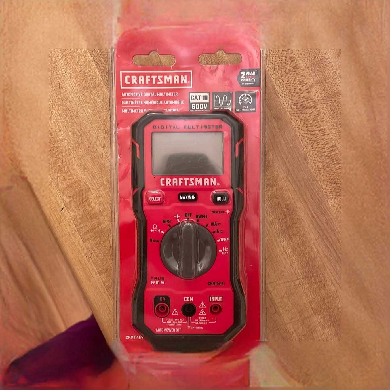 Craftsman CMMT14171 Automotive 600-Volt Digital Multimeter - Image 4