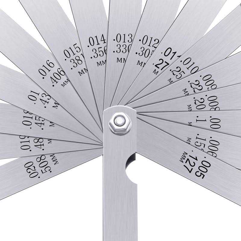 Hotop Stainless Steel Feeler Gauge Dual Marked Metric and Imperial Measuring Tool - Image 2