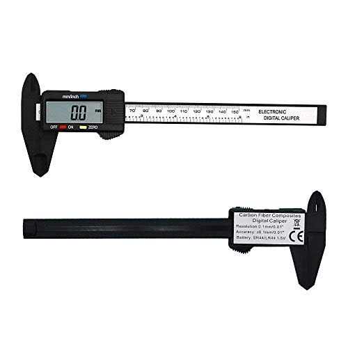 150mm 6inch LCD Digital Electronic Carbon Fiber Vernier Caliper Gauge Micromet - Image 5