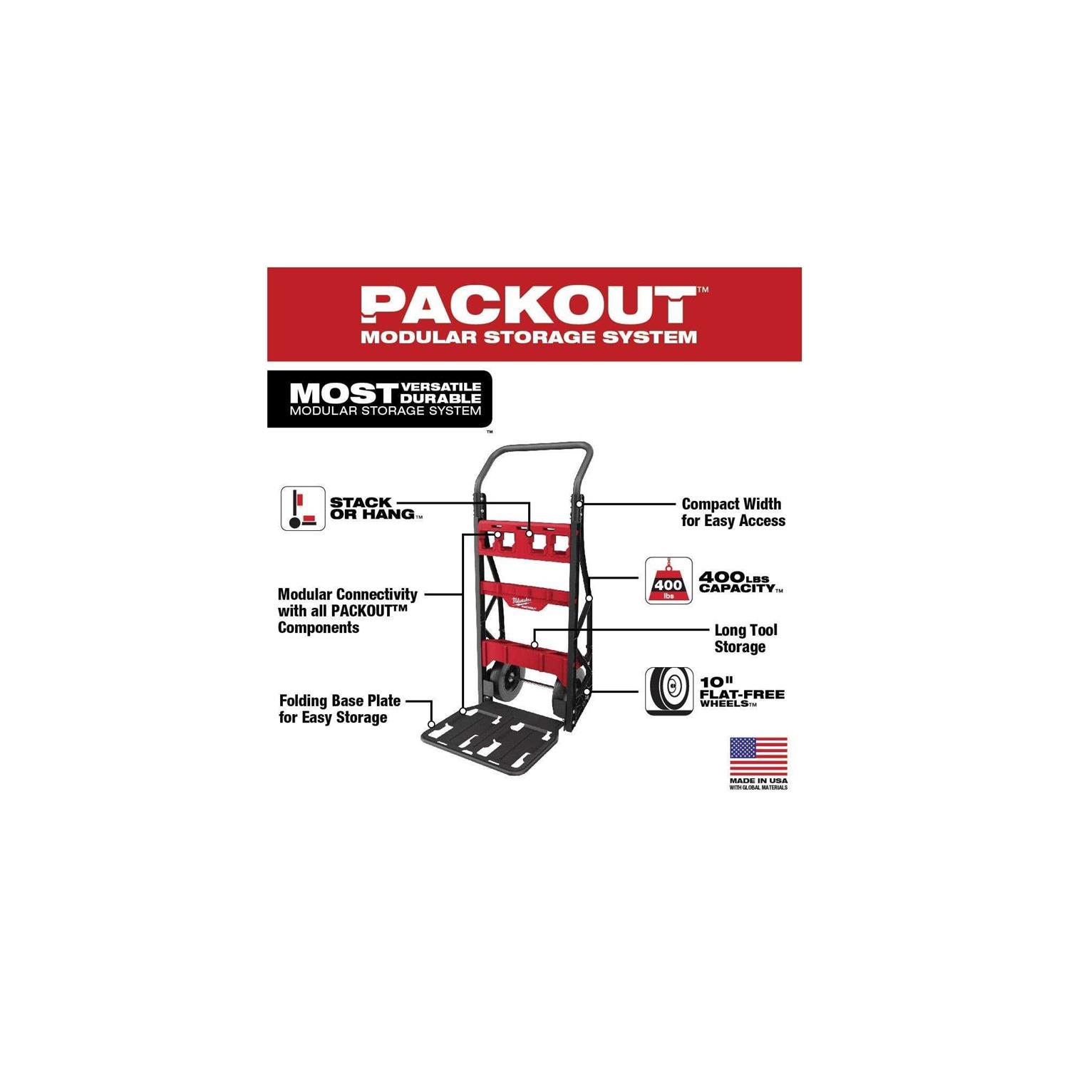 48-22-8415 Milwaukee PACKOUT 2 Wheel Cart - Image 4