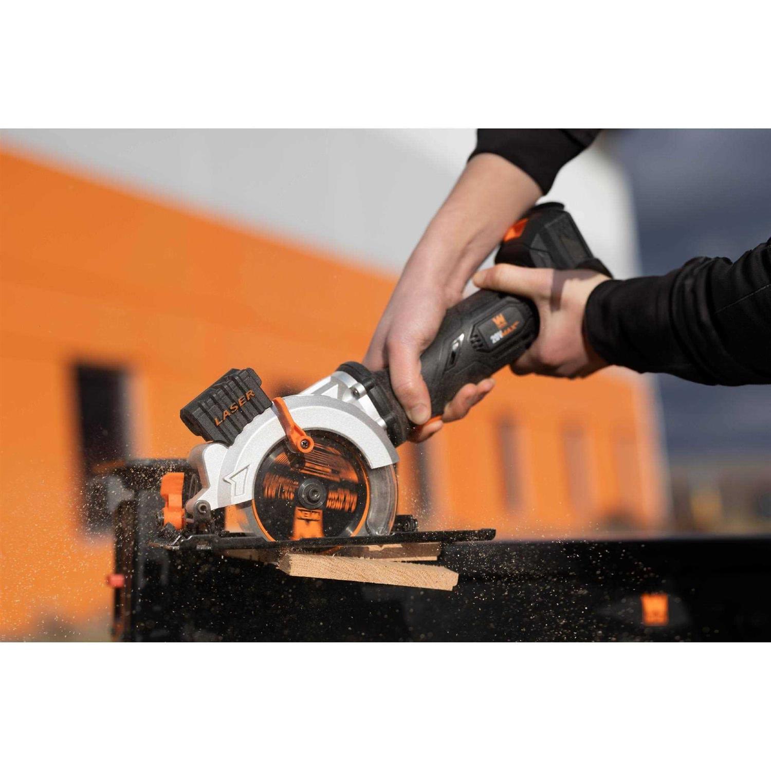 WEN 20V Max 4-1/2-Inch Cordless Mini Circular Saw - Image 2
