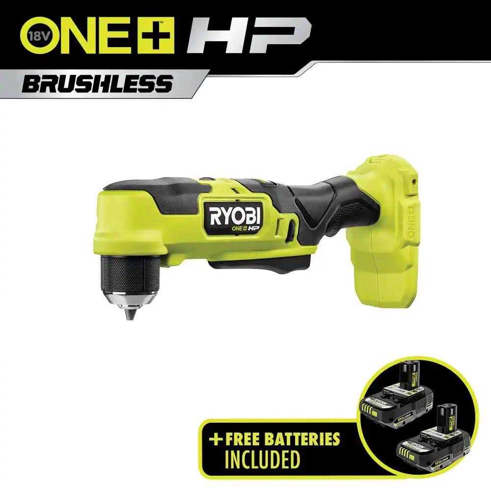 RYOBI ONE+ HP 18V Brushless Cordless Compact 3/8 in. Right Angle Drill with 2.0 Ah - Image 3