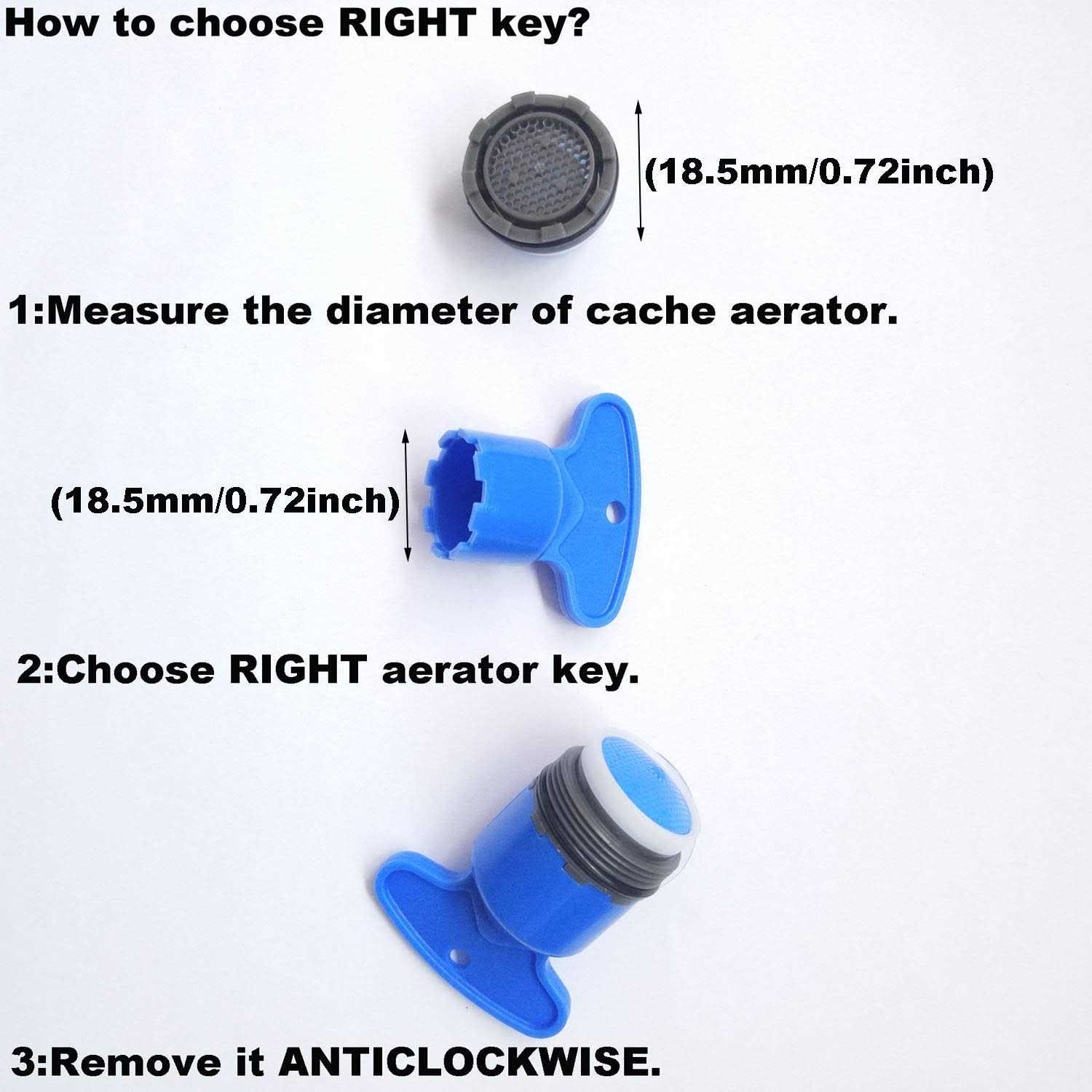 ONESWI Aerator Wrench Cache Faucet Aerator Key Removal Wrench Tool for M16.5 M18.5 M21.5 M24 Cache Aerators - Image 3