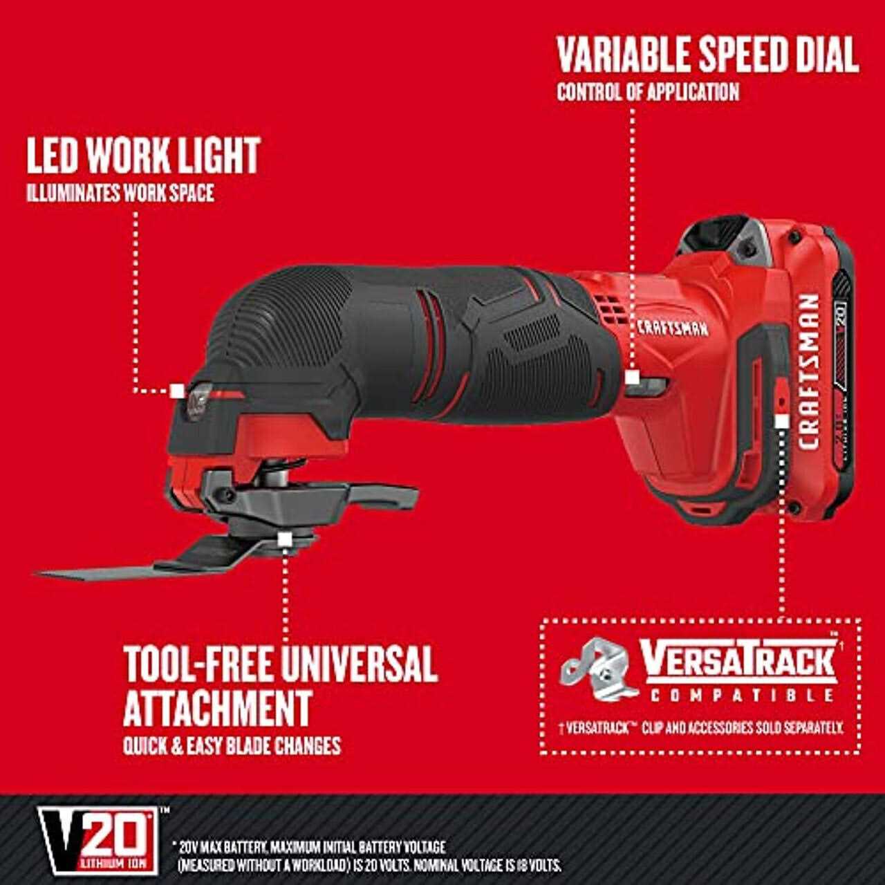 Craftsman V20 Cordless Oscillating Multi-Tool Kit - Image 2