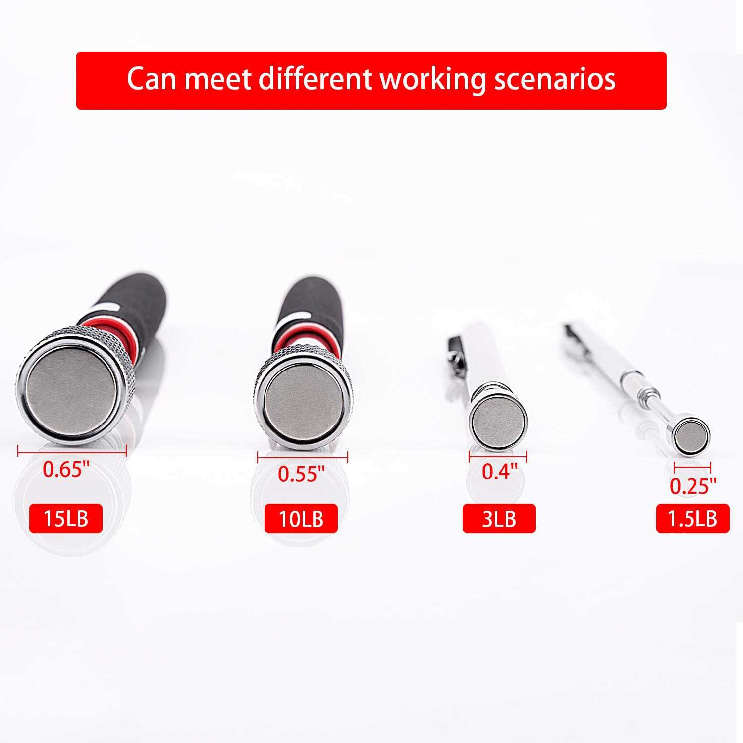 Awpeye Magnetic Pick Up Tool 4 Pack Telescopic Magnet Stick Birthday Gifts for Men - Image 3