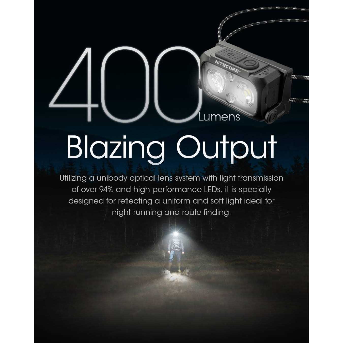 Nitecore NU25 UL 400 Lumens Ultralight Rechargeable Headlamp - Image 2