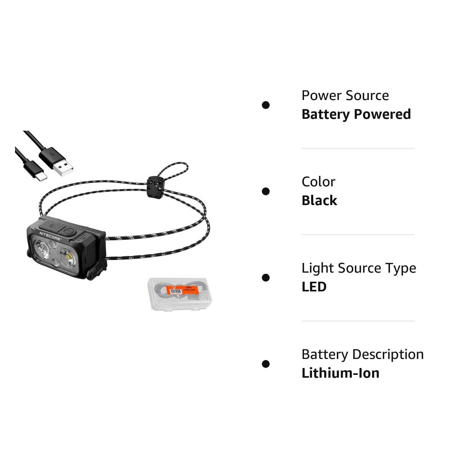 Nitecore NU25 UL 400 Lumens Ultralight Rechargeable Headlamp - Image 5