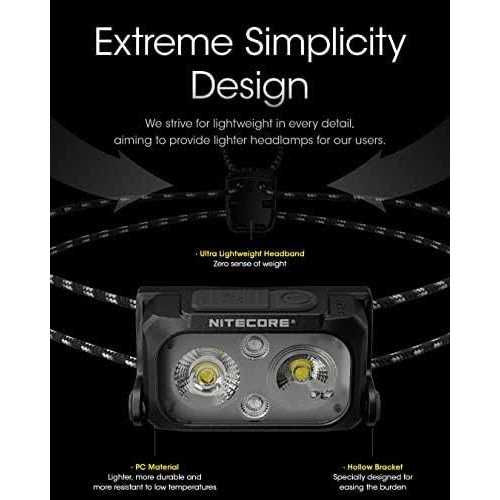 Nitecore NU25 UL 400 Lumens Ultralight Rechargeable Headlamp - Image 2