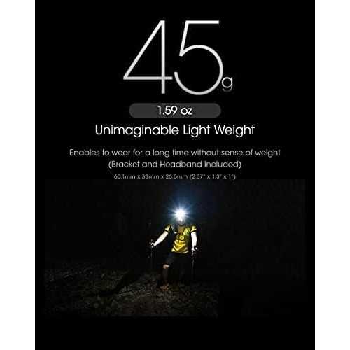Nitecore NU25 UL 400 Lumens Ultralight Rechargeable Headlamp - Image 3
