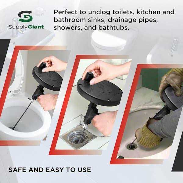 The Plumber's Choice Drum Auger Steel Plumbing Drain Snake with Drain Cleaning Cable - Image 5