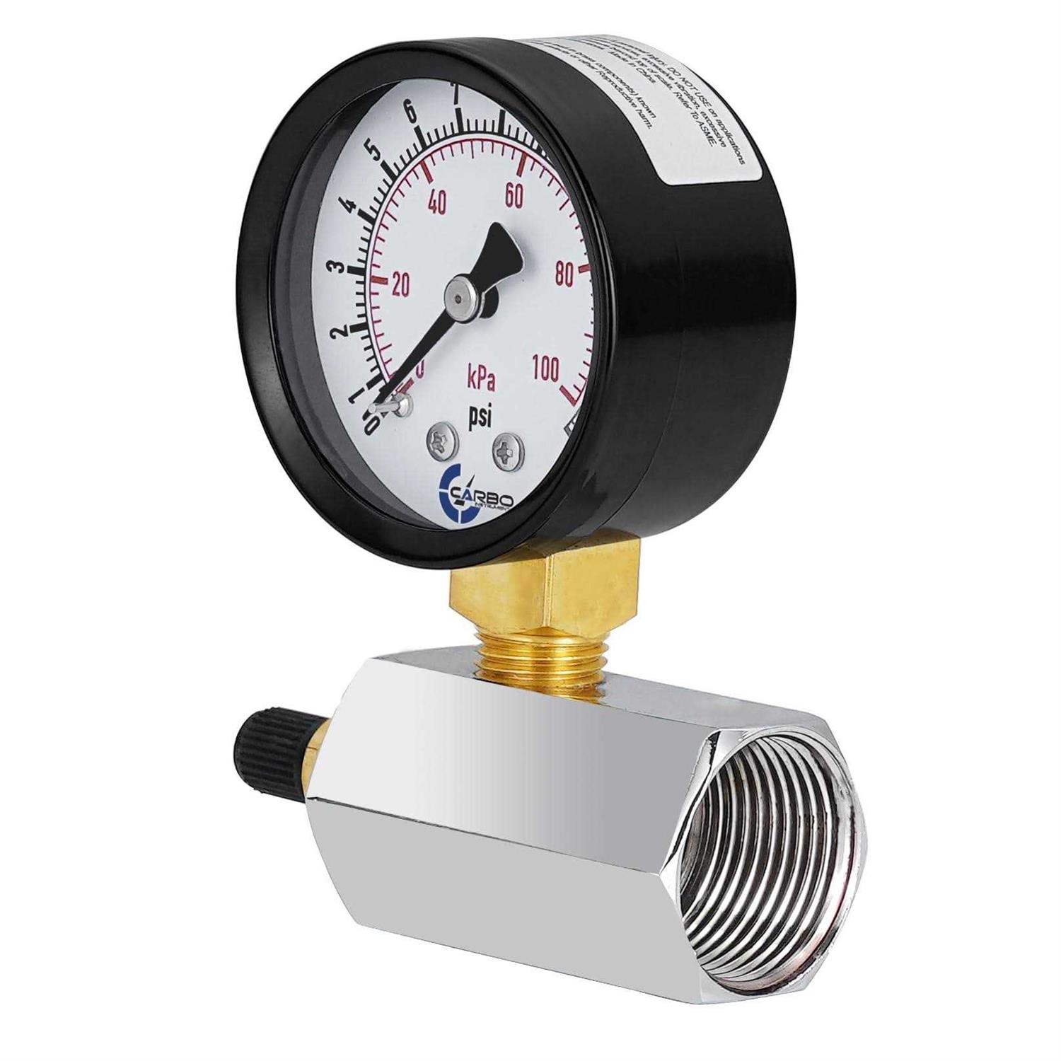 Carbo Usa Gas Test Pressure Gauge 15 Pound 15 PSI / 100 kPa - Image 3