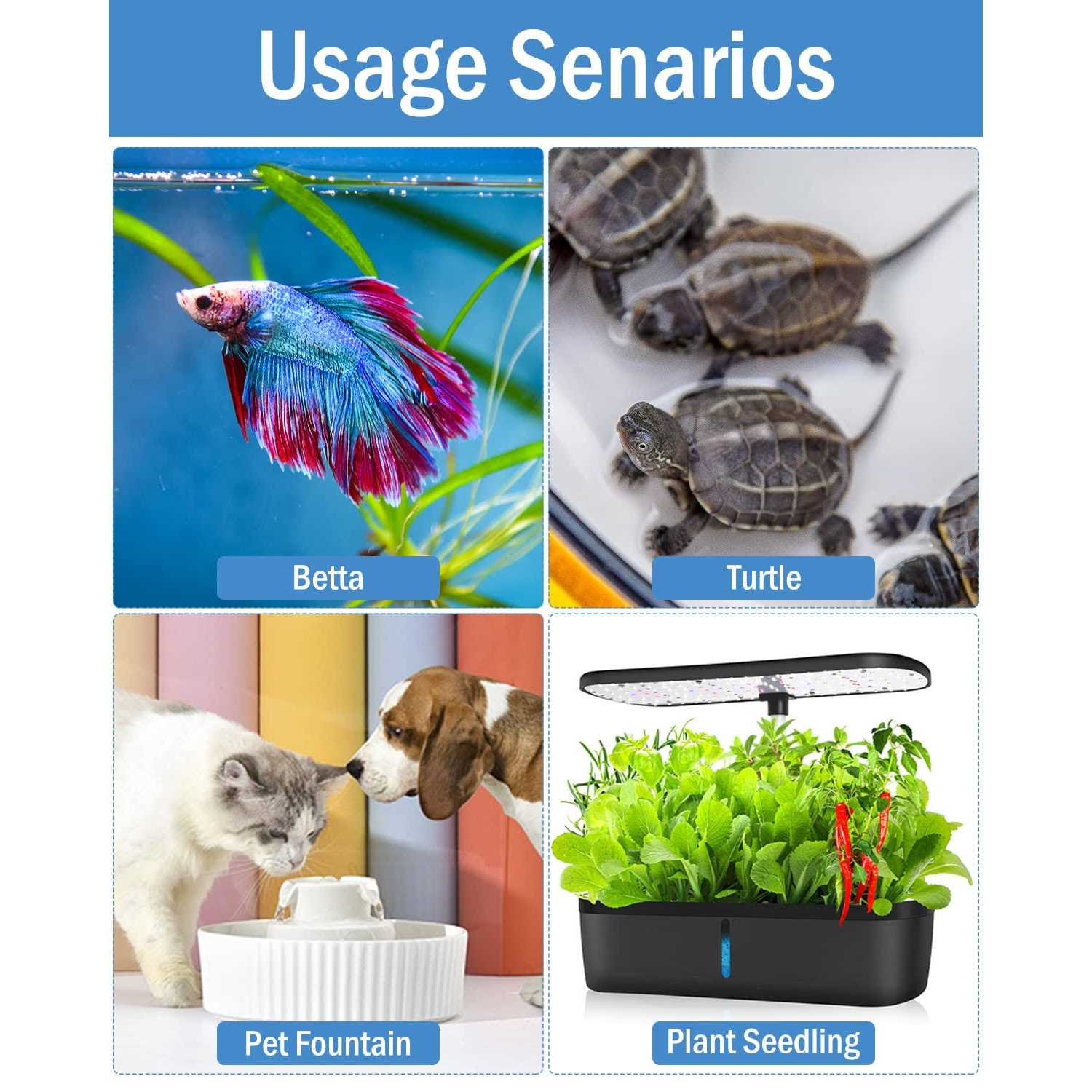 AquaMiracle Adjustable 10W Betta Heater Small Aquarium Heater Submersible Fish Tank Heater 5V/2A USB Powered Super Mini Aquarium Heater with Digital - Image 4