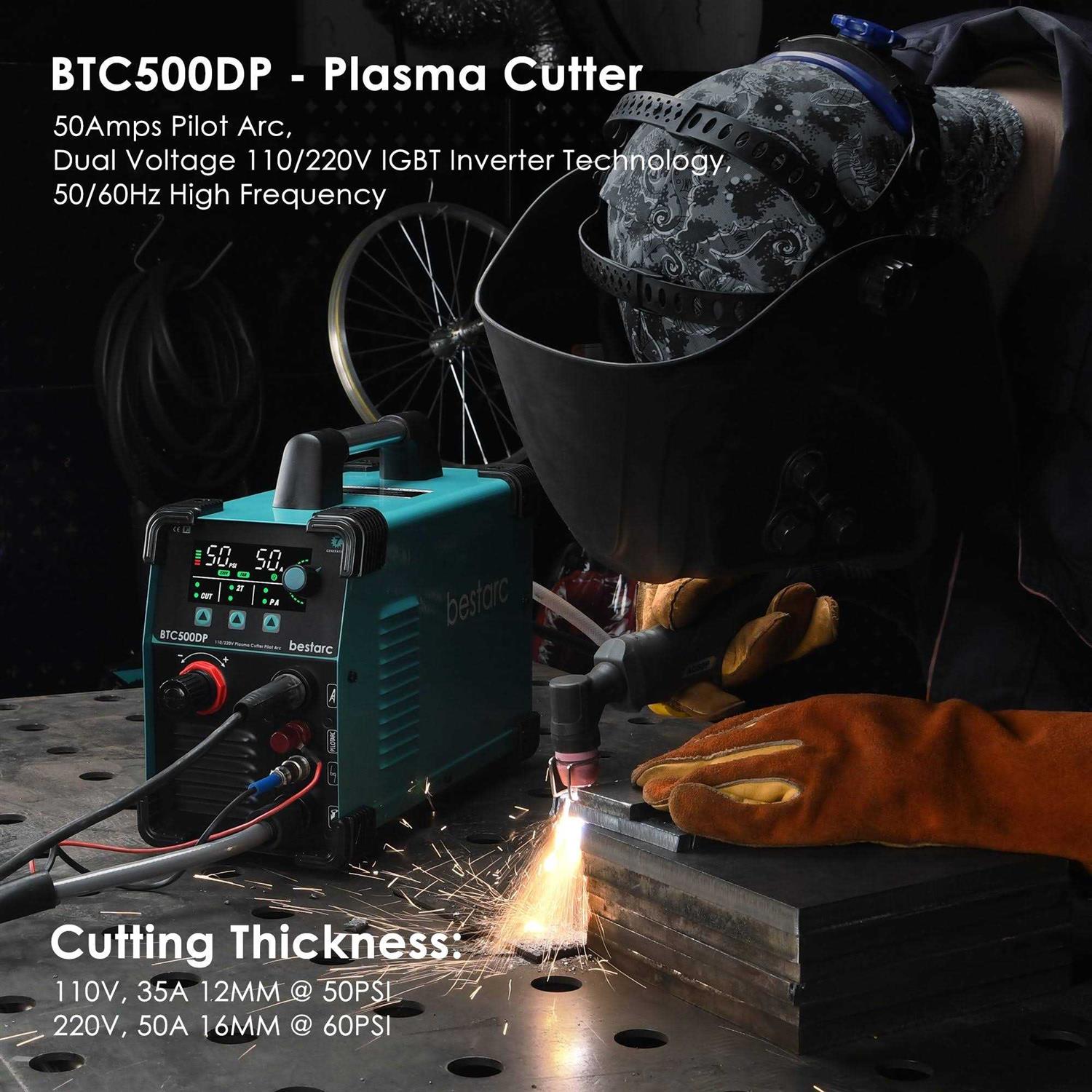 bestarc Plasma Cutter Pilot Arc BTC500DP 7th Generation 50Amps Screen Display Dual Voltage 110/220V Digital Plasma Cutting Machine - Image 5