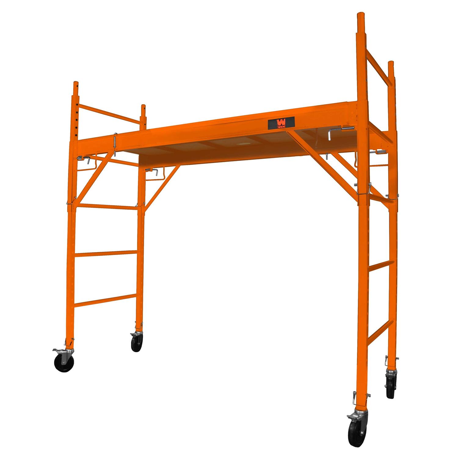 WEN 31110T Baker-Style 6.25 ft. Multi-Purpose 1000-Pound-Capacity Rolling Steel Scaffolding Individual