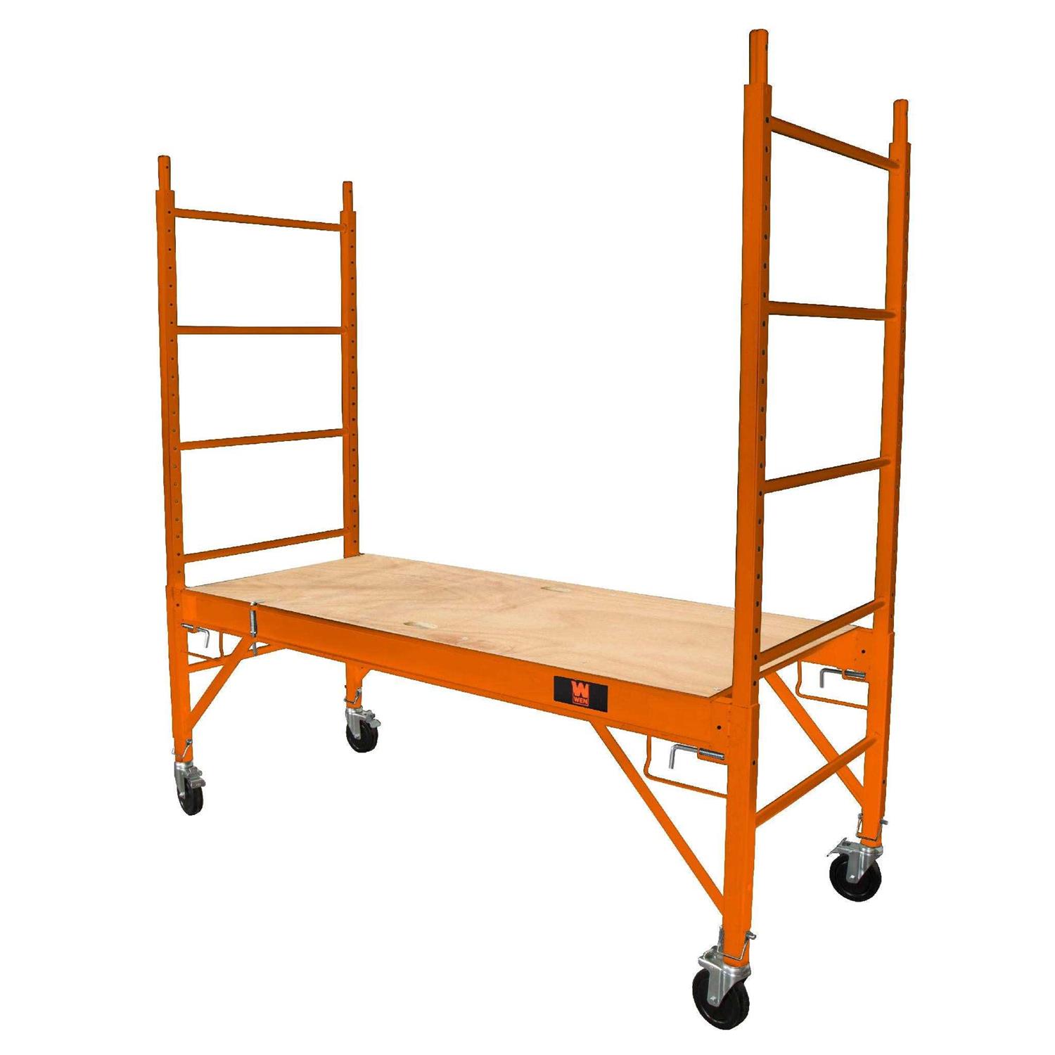 WEN 31110T Baker-Style 6.25 ft. Multi-Purpose 1000-Pound-Capacity Rolling Steel Scaffolding Individual - Image 2