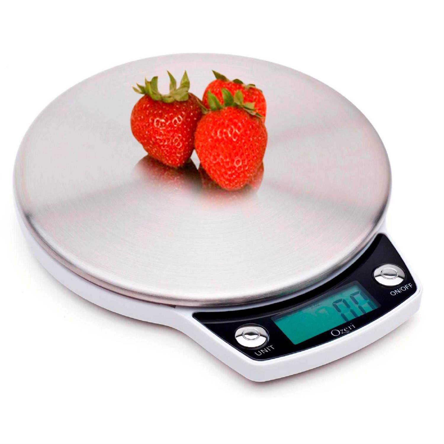 Ozeri Zk011 Precision Pro Stainless-Steel Digital Kitchen Scale with Oversized Weighing Platform