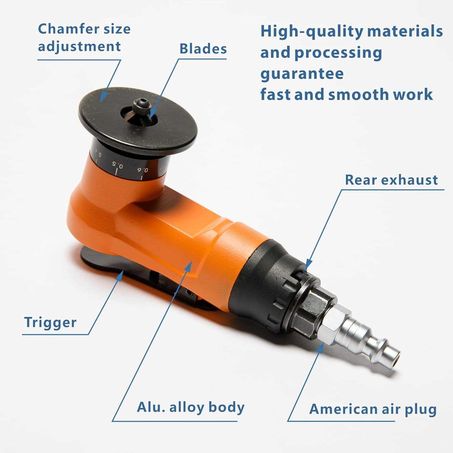 2-in-1 Mini Air Chamfer Tool for Chamfering and Round Cornor on Metal - Image 5