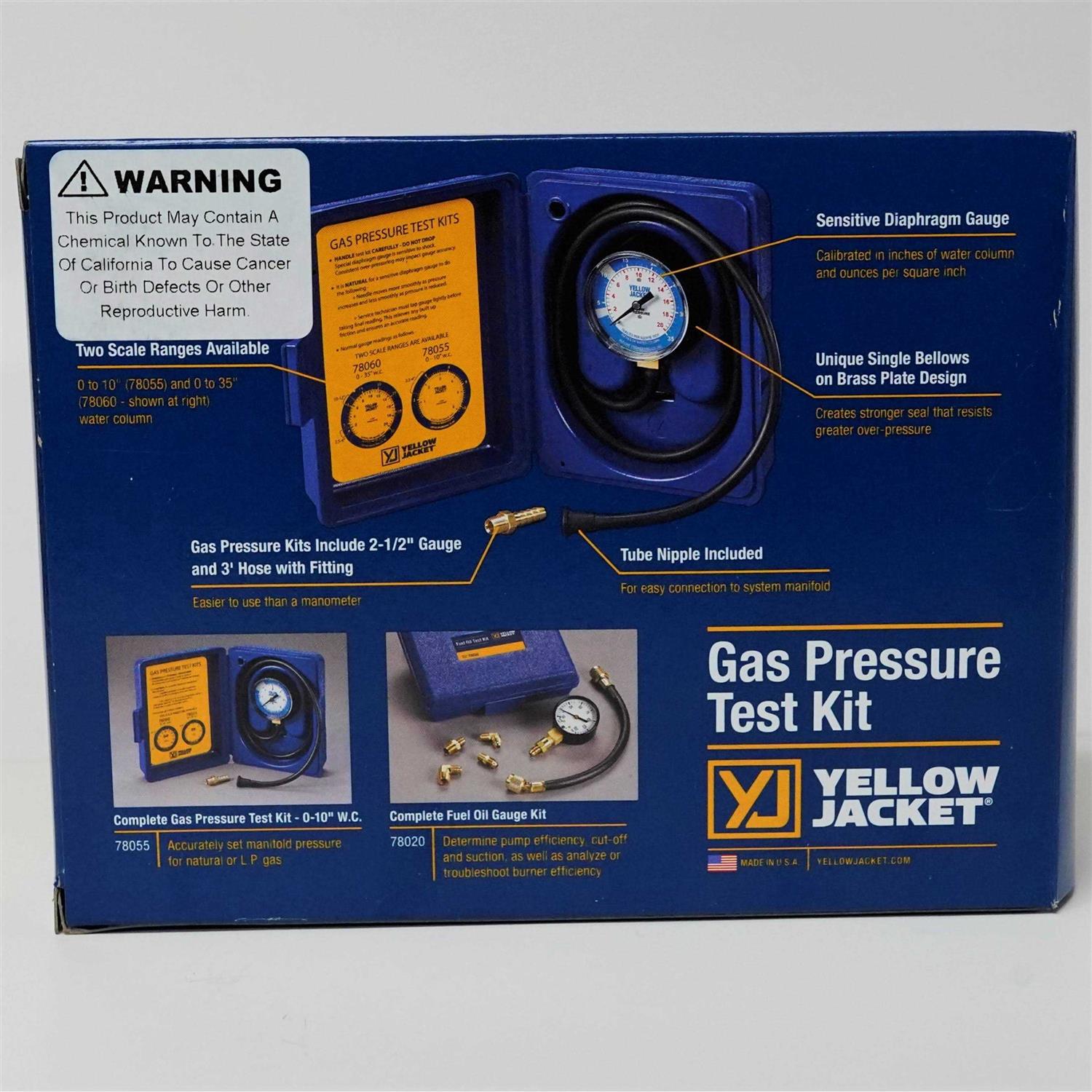 Yellow Jacket 78060 Gas Pressure Test Kit - Image 5