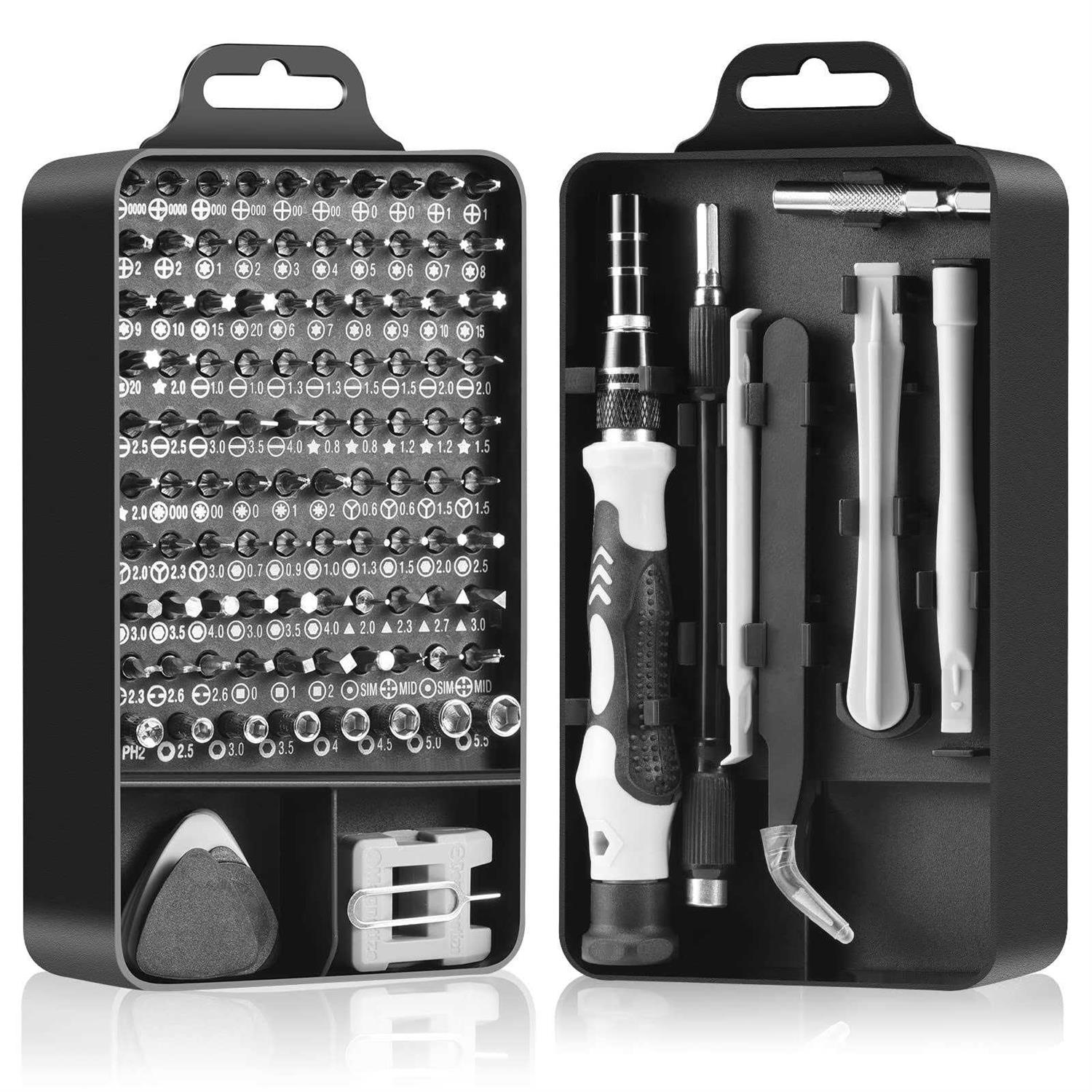 NECAMOCU Precision Screwdriver Set Professional Grade 115 in 1 Magnetic Repair Tool Kit for Electronics