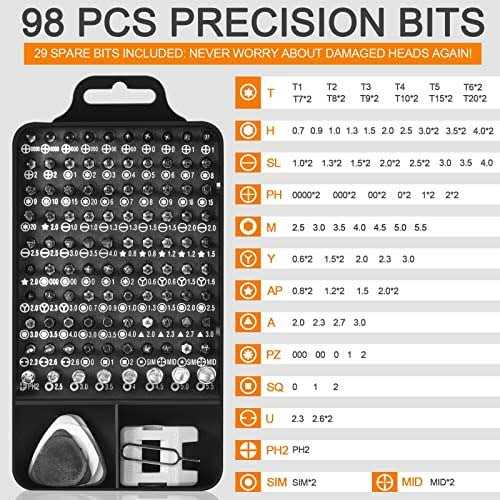 NECAMOCU Precision Screwdriver Set Professional Grade 115 in 1 Magnetic Repair Tool Kit for Electronics - Image 2