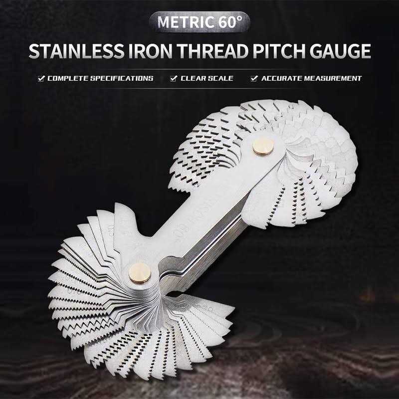 ChgImposs Metric & Imperial & US Screw Gauge SAE Whitworth 55 Degree & Metric 60 Degree & & US 60 Degree Thread Pitch Gauge for Industrial - Image 4