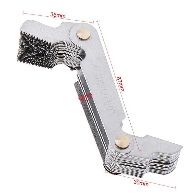 ChgImposs Metric & Imperial & US Screw Gauge SAE Whitworth 55 Degree & Metric 60 Degree & & US 60 Degree Thread Pitch Gauge for Industrial - Image 5