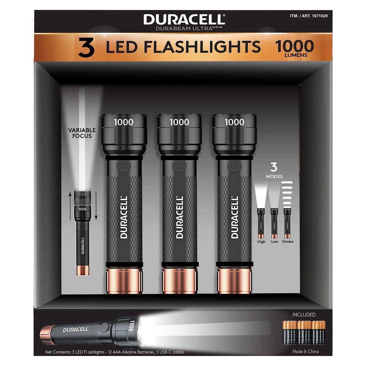 Duracell 1000 Lumens LED Flashlight