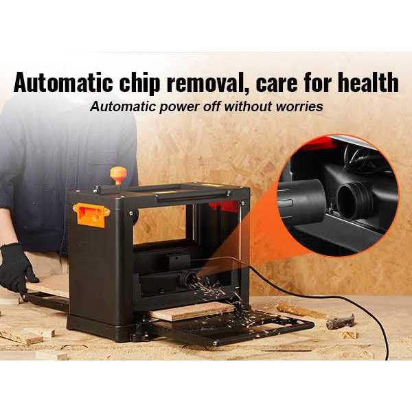 VEVOR Thickness Planer 13-Inch Two-Speed Three-Blade 15-Amp for woodworking - Image 3