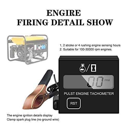 Generic Digital Tachometer Small Digital Engine Tachometer Inductive Tachometer Digital Chainsaw Tachometer Replaceable Battery Waterproof Tachometer - Image 3