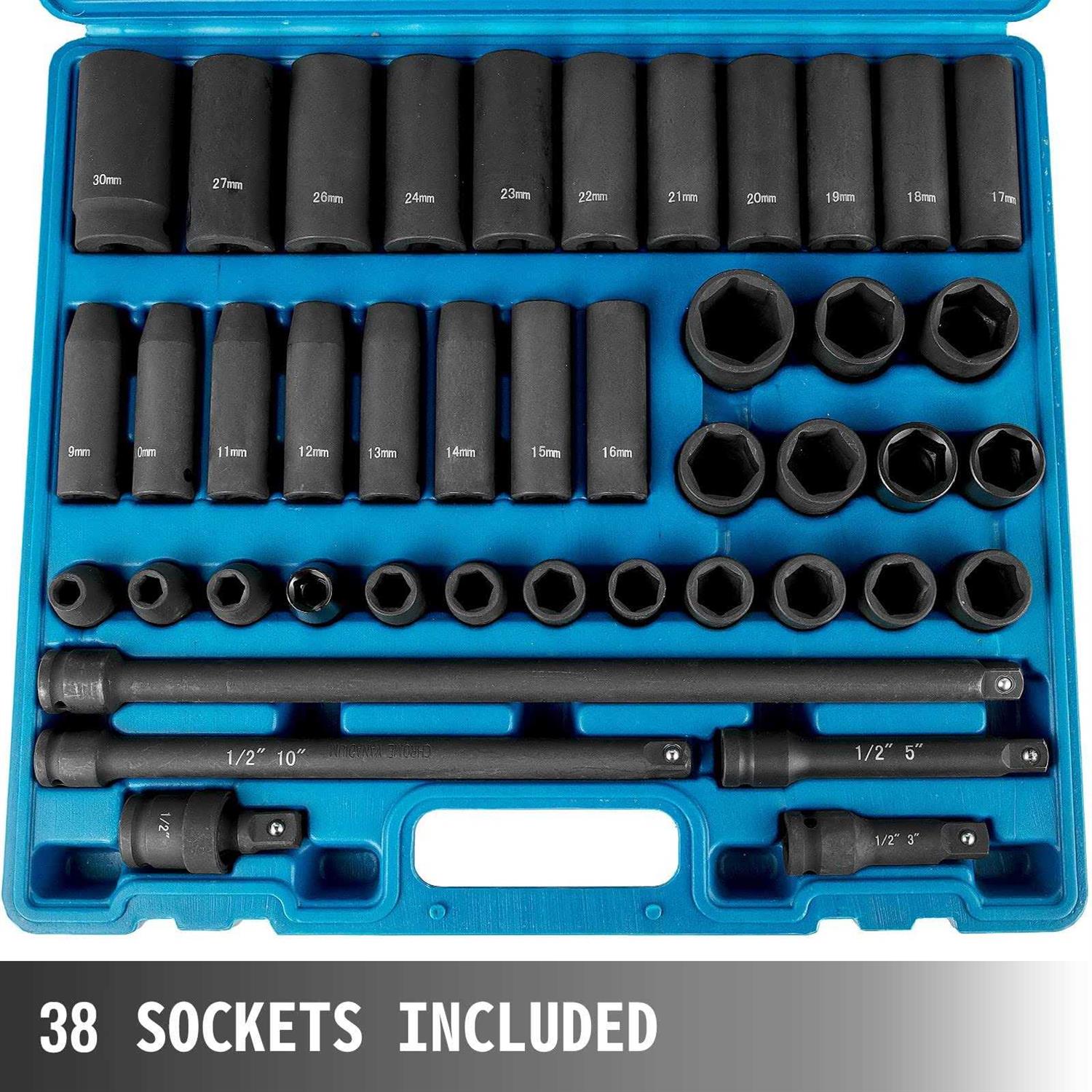 VEVOR Impact Socket Set 1/2 inches 43 Piece Impact Sockets - Image 5