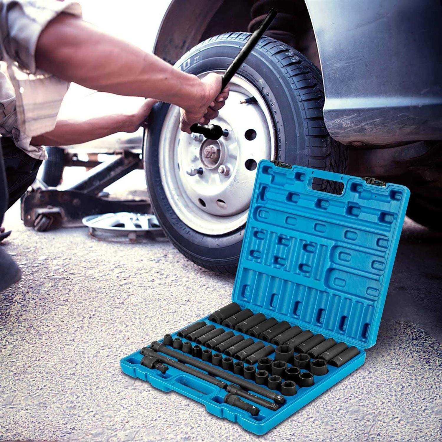 VEVOR Impact Socket Set 1/2 inches 43 Piece Impact Sockets - Image 5