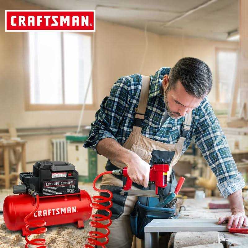 Craftsman 2 Gal Horizontal Portable Air Compressor Tank 125 PSI 0.3 HP - Image 3