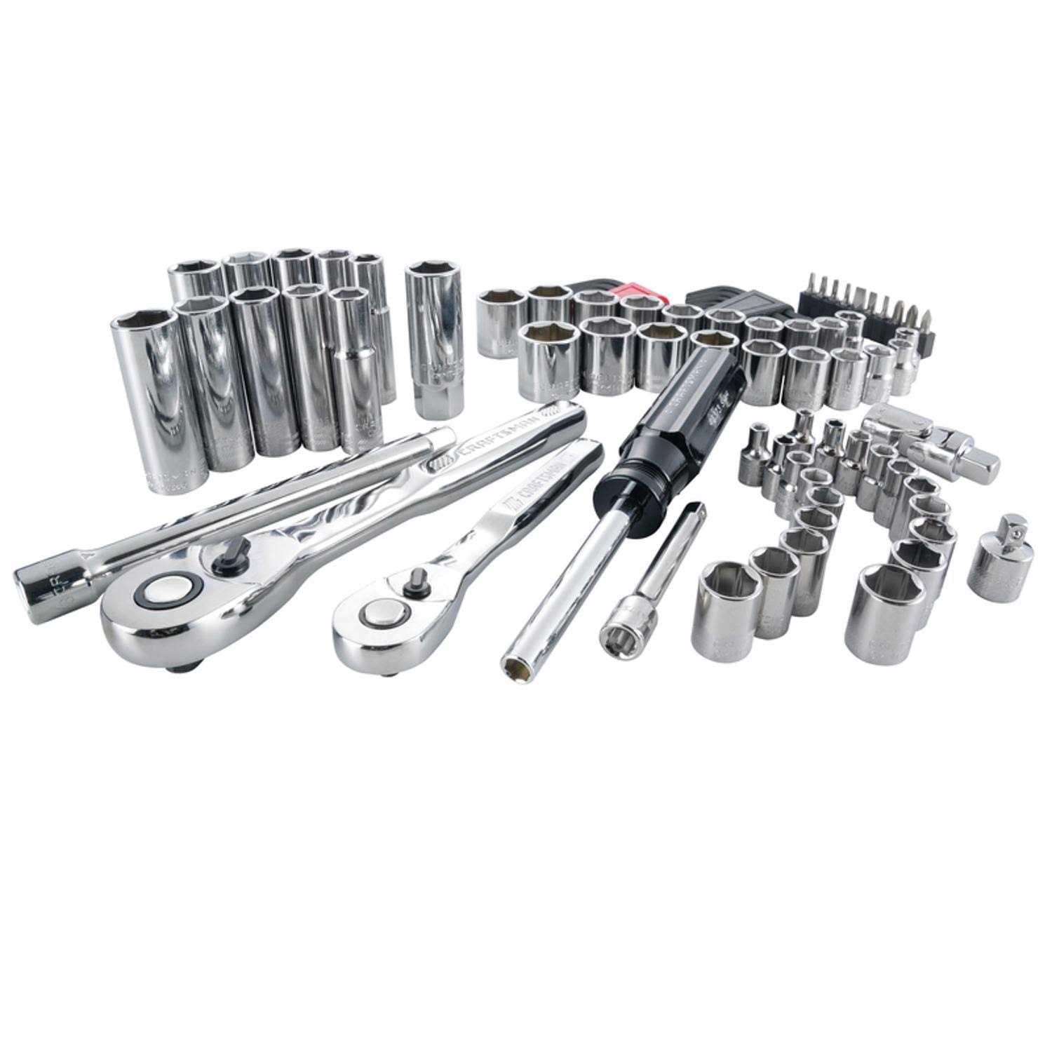 Craftsman 83-Piece Standard and Metric Polished Chrome Mechanics Tool Set with Hard Case - Image 4