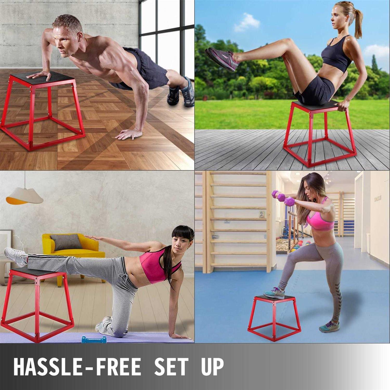 VEVOR Plyometric Platform Box Fitness Exercise Jump Box Step Plyometric Box Jump for Exercise Fit Training - Image 4