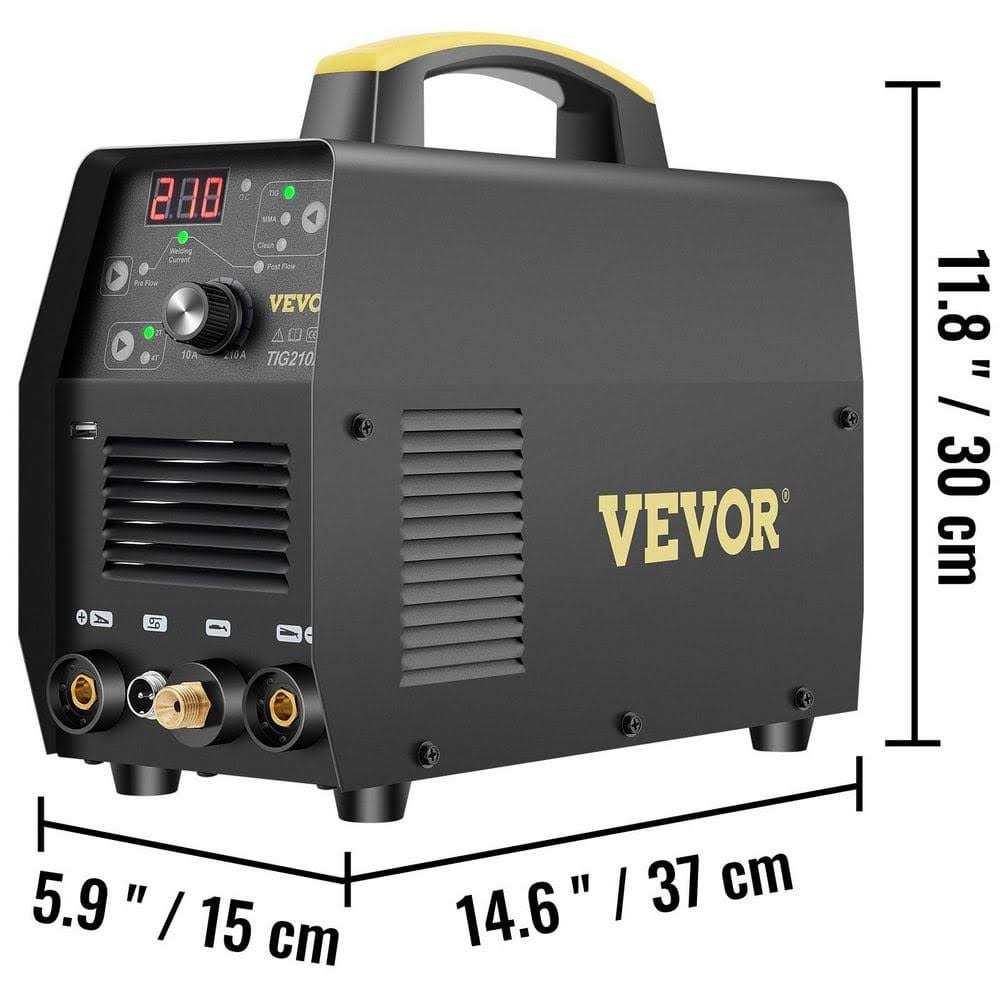 VEVOR 210Amp TIG Welder Welder TIG 3 in 1 110/220V Dual Voltage HF TIG/Stick/Clean Welding Machine w/USB - Image 3
