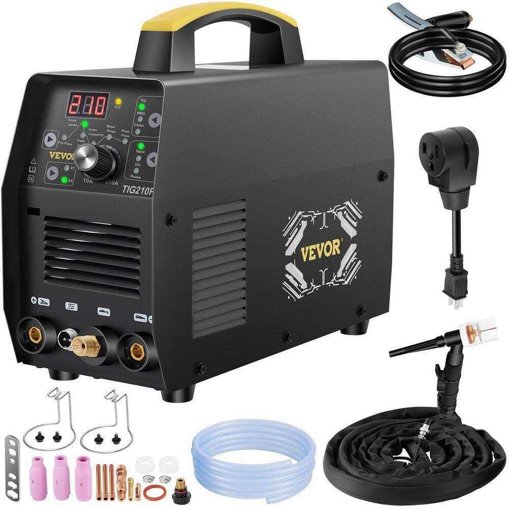 VEVOR 210Amp TIG Welder Welder TIG 3 in 1 110/220V Dual Voltage HF TIG/Stick/Clean Welding Machine w/USB - Image 4