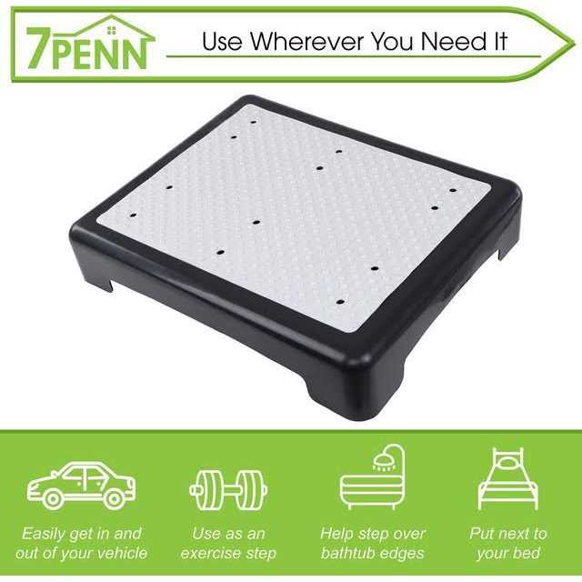 7Penn Heavy Duty Step Stool 3.5in Tall 450lb Capacity Adult Bedside Step Stool for High Beds for Adults and Elderly - Image 5