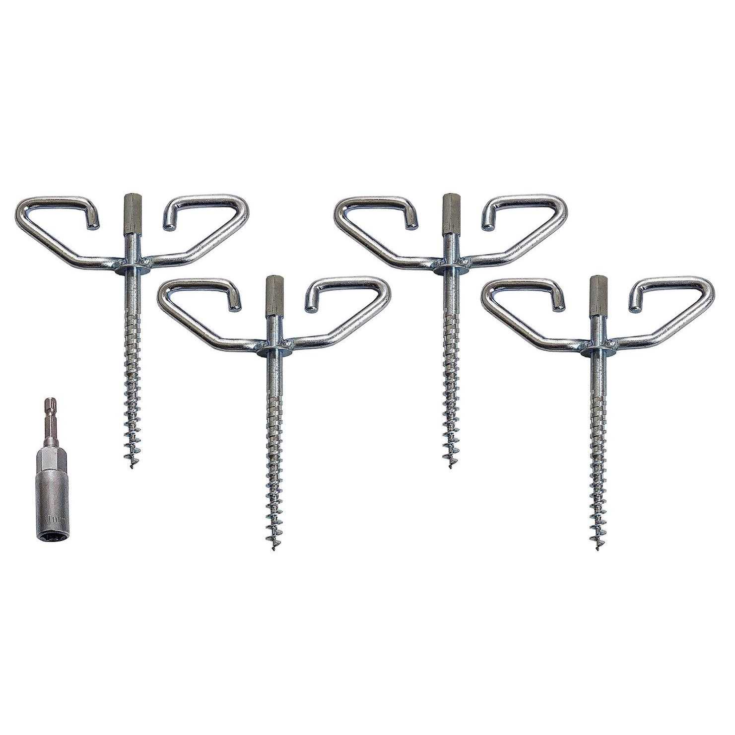 Trophy Angler RAZR-BACK Power-Drill Ice Anchor 4-Pk ASG-RBA-4PK - Image 3