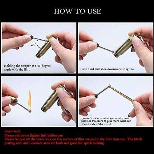 Biastnr Permanent Match Metal Matchstick Flint Fire Starter Keychain Lighting Sticks Reusable Immortal Lighter for Camping Hiking Emergency Survival - Image 4