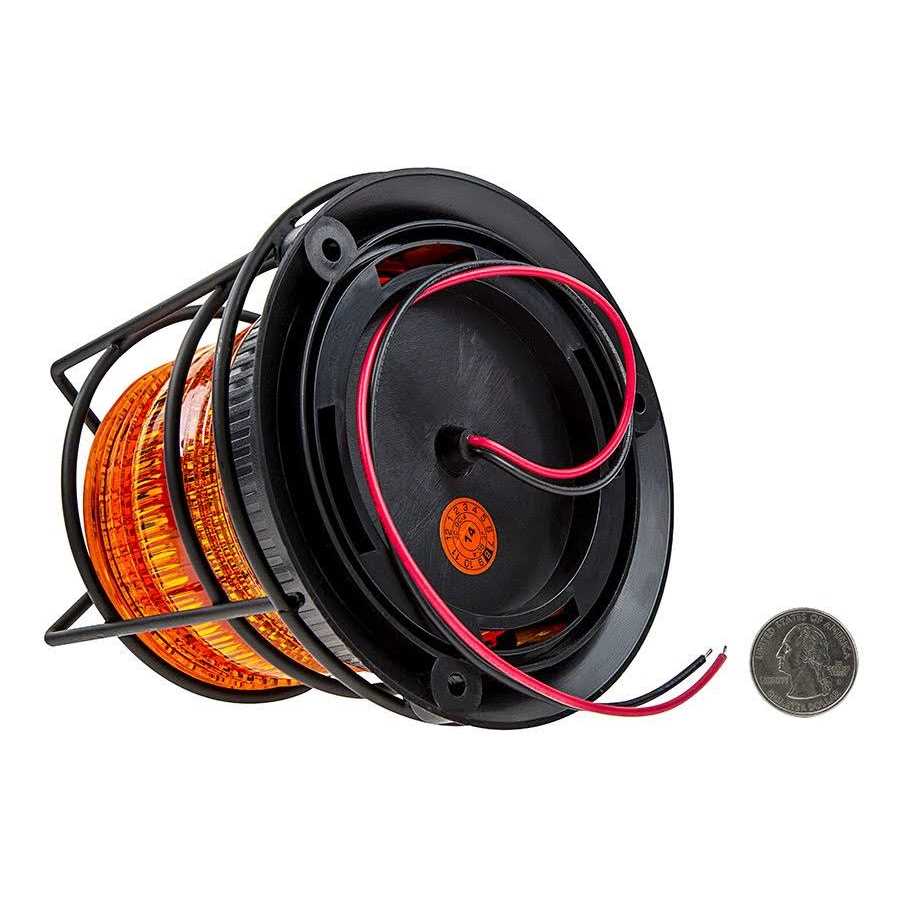 4-3/4 Amber LED Strobe Light Caged Beacon - Image 4