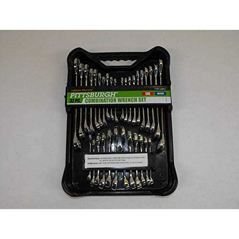 Pittsburgh Fully Polished SAE and Metric Combination Wrench Set - Image 2